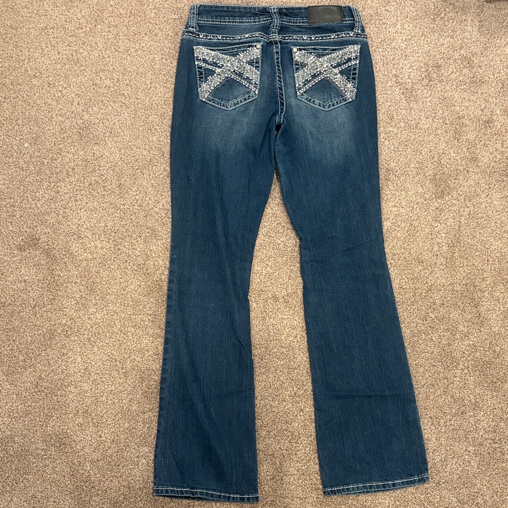 Shyanne Blue Jeans with Embellished Pockets